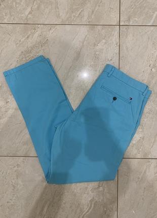 Брюки штаны голубые мужские tommy hilfiger чино