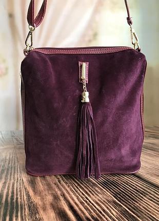 Сумка женская замшевая