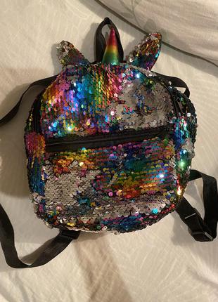 Рюкзак для дівчинки з пайєтками