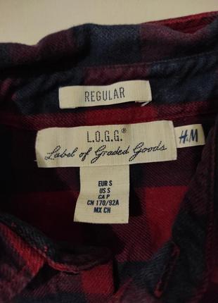 Рубашка h&amp;m(ткань под джинс),s