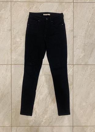 Черные базовые женские джинсы levi’s levis 721 high rise skinny