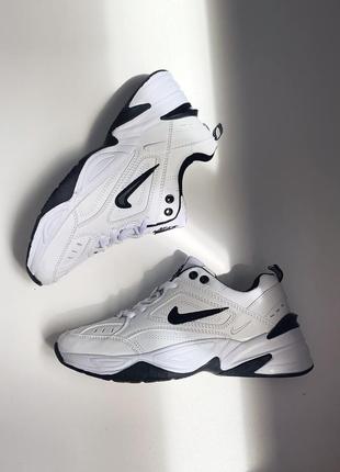 Кроссовки nike m2k tekno текно біло-чорні
