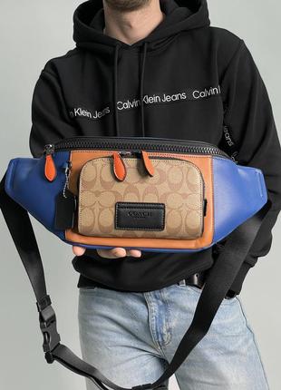 💎 coach track belt bag in colorblock 40 х 16 х 7 см