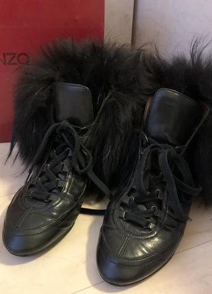 Ботинки, ботинки из кожи, сапоги , ботинки kenzo