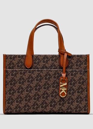 💎 michael kors gigi lg grab tote brown 25 х 17 х 7 см