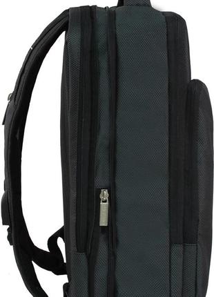 Мужской городской рюкзак для ноутбука чорний 16 л. с плотной спинкой, рюкзак мужчине на каждый день3 фото