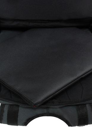 Мужской городской рюкзак для ноутбука чорний 16 л. с плотной спинкой, рюкзак мужчине на каждый день10 фото