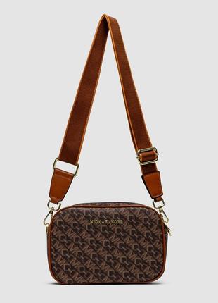 💎 michael kors camera bag brown 21 x 14 x 8.5 см