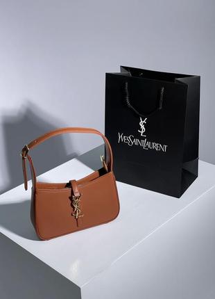 Сумка yves saint laurent hobo brown2 фото