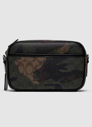 💎 coach academy crossbody signature canvas camo 22 х 15 х 6 см3 фото