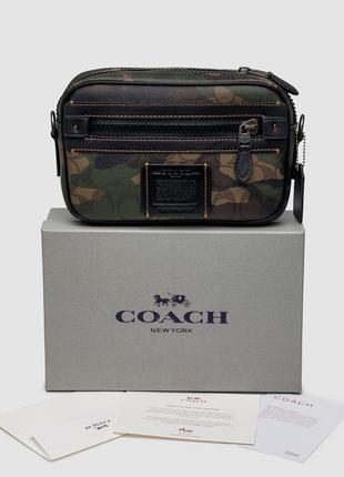 💎 coach academy crossbody signature canvas camo 22 х 15 х 6 см4 фото