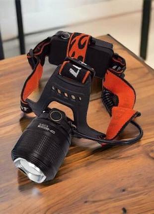 Фонарь налобный с красным диодом police bl-2199-t6, фонарик светодиодный ve-869 на голову