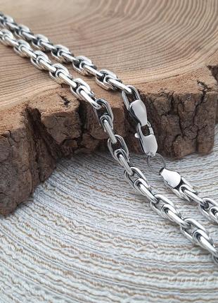 Серебряная цепочка плетение якорь