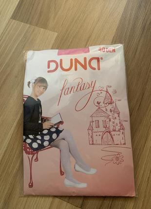 Дитячі рожеві капронові колготки з візерунками