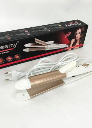 Прилад для завивки волосся gemei gm-2961, плойка з керамічним покриттям, плойка спіральна для mq-215 завивки волосся