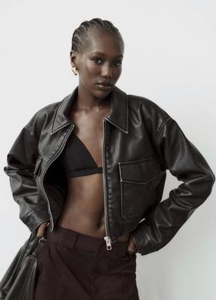 Куртка косуха бомпер zara