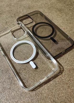 Iphone 13 pro прозорий протиударний чохол magsafe wlons original
