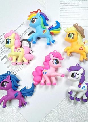 Май литл пони фигурки мой маленький пони my little pony игровой набор фигурок единороги 6 шт 5,5см