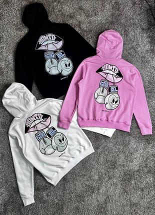 Худи черный хлопок 100% manto gloves hoodie