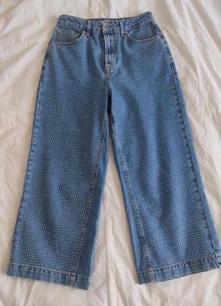 Джинсы, кюлоты в камнях topshop