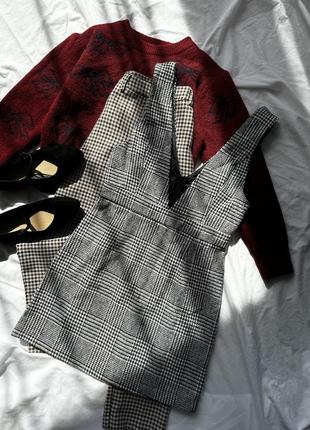 Стильный сарафан в клетку boohoo