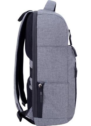 Рюкзак міський для ноутбука на 20 л. діловий рюкзак сірого кольору2 фото