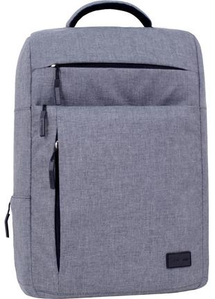 Рюкзак городской для ноутбука на 20 л. деловой рюкзак серого цвета