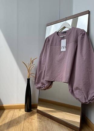 Кофта с объемными рукавами (новая) zara