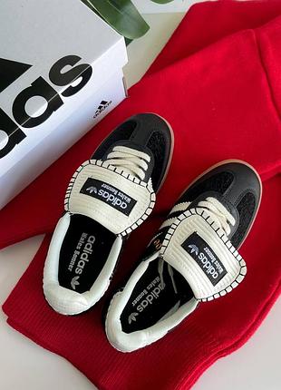 Жіночі кросівки adidas samba wales bonner black/white.