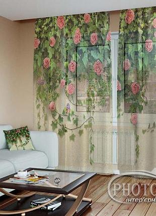 Фото тюль "плетистые розы" - любой размер! читаем описание!