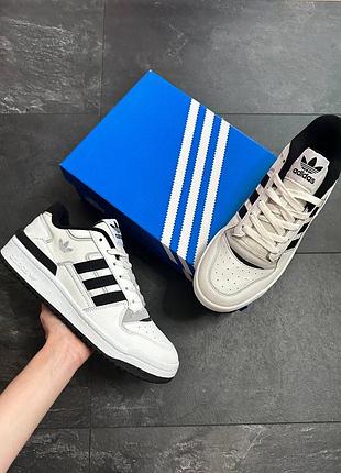 Кроссовки мужские adidas forum low white black