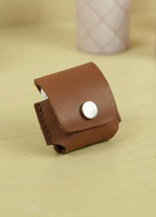 Чехол для airpods 1, airpods 2, кожа итальянский краст, цвет коричневый