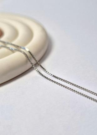Срібна цепочка квадратний ланцюжок 45 см срібло 925 проби родоване  2.60г 805р2/45