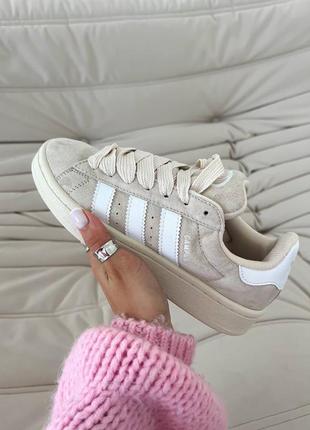 Женские кроссовки adidas campus beige.