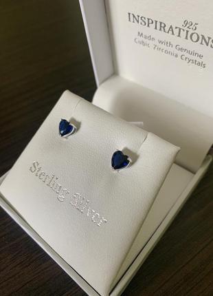 Серьги серебряные с фианитами