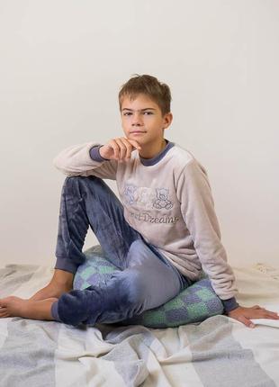 Піжама для хлопчика тепла махрова піжама махра вельсофт бавовняна піжама