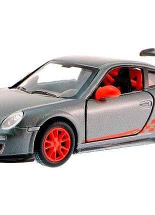Колекційна іграшкова машинка porsche 911 gts rs kt5352w інерційна  (сірий)