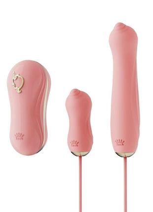 Набор 3в1 zalo – unicorn set pink, виброяйцо, пульсатор, вакуумный стимулятор