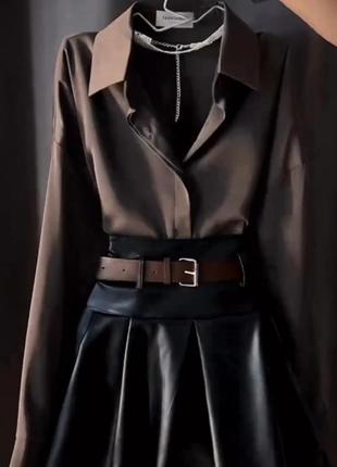 Шовкова жіноча сорочка рубашка блуза вільного крою