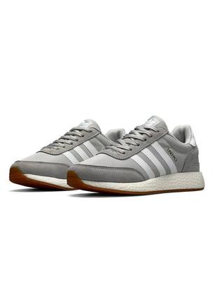 🌸женские кроссовки кроссовки adidas originals iniki w light gray white / демисезонные / весенние, летние, осенние / текстиль, кожа, замша /