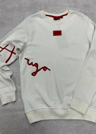 Женский белый свитшот hugo boss
