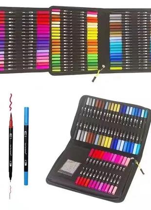 Профессиональный набор двусторонних акварельных маркеров, 48 шт - художественные...