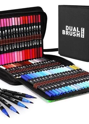 Профессиональный набор двусторонних акварельных маркеров, 48 шт - художественные...