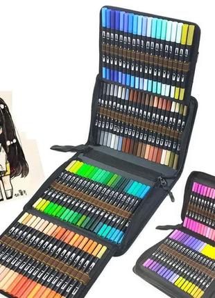 Профессиональный набор двусторонних акварельных маркеров, 48 шт - художественные...