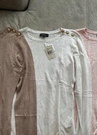 Жіночий мережевий светр в логотипах  guess, s,m, l