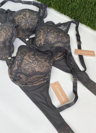 Кружевной бюстгальтер thirdlove 24/7 lace contour plunge bra (usa)🇺🇸