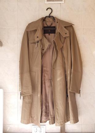 Вінтажне шкіряне пальто burberry