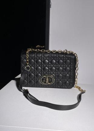 🔥 christian dior large caro bag black 28 х 20 х 8 см