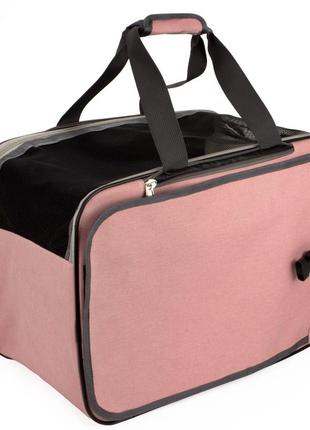 Рюкзак - сумка 2 в 1 переноска для котів та собак 45х34х25 cosmopet cp-43 pink