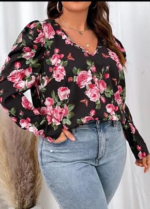 Блуза с объемными рукавами shein 4xl